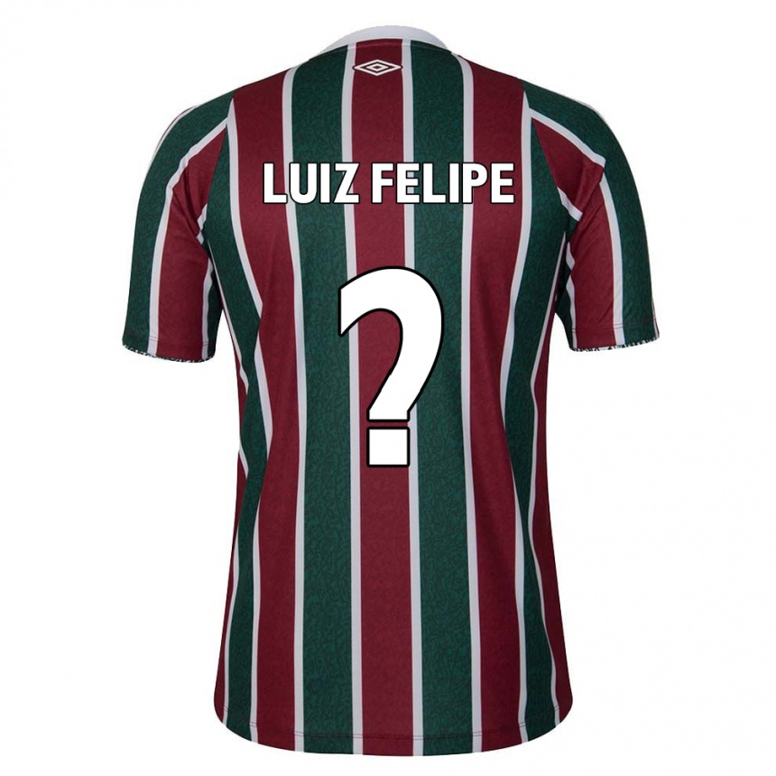 Niño Fútbol Camiseta Luiz Felipe #0 Verde Granate Blanco 1ª Equipación 2024/25 Argentina