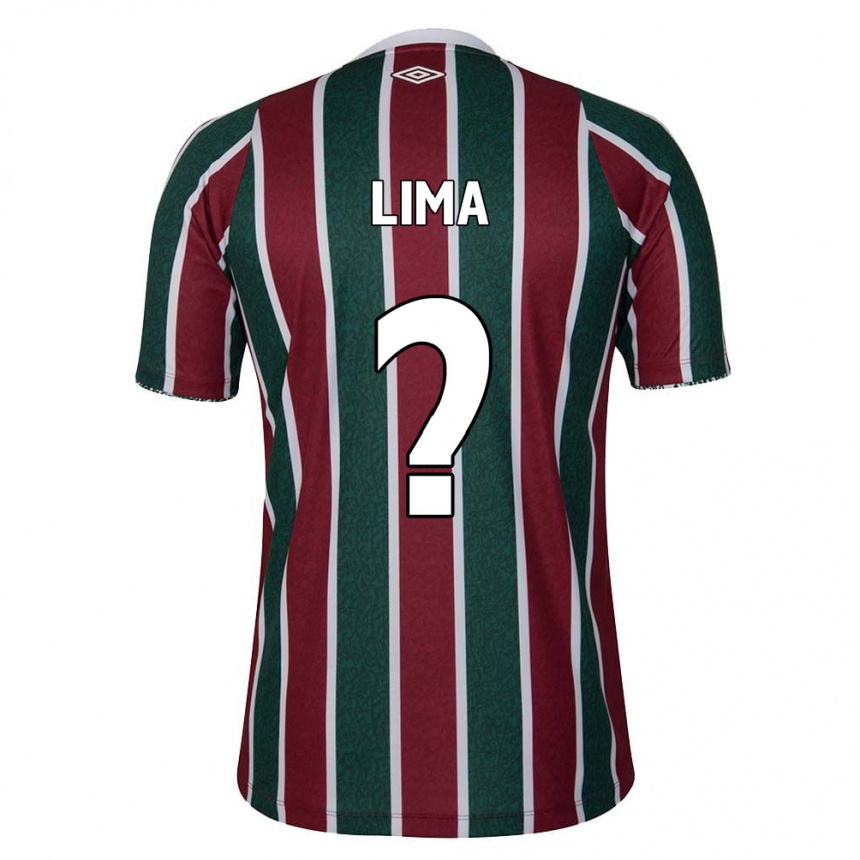 Niño Fútbol Camiseta Daniel Lima #0 Verde Granate Blanco 1ª Equipación 2024/25 Argentina