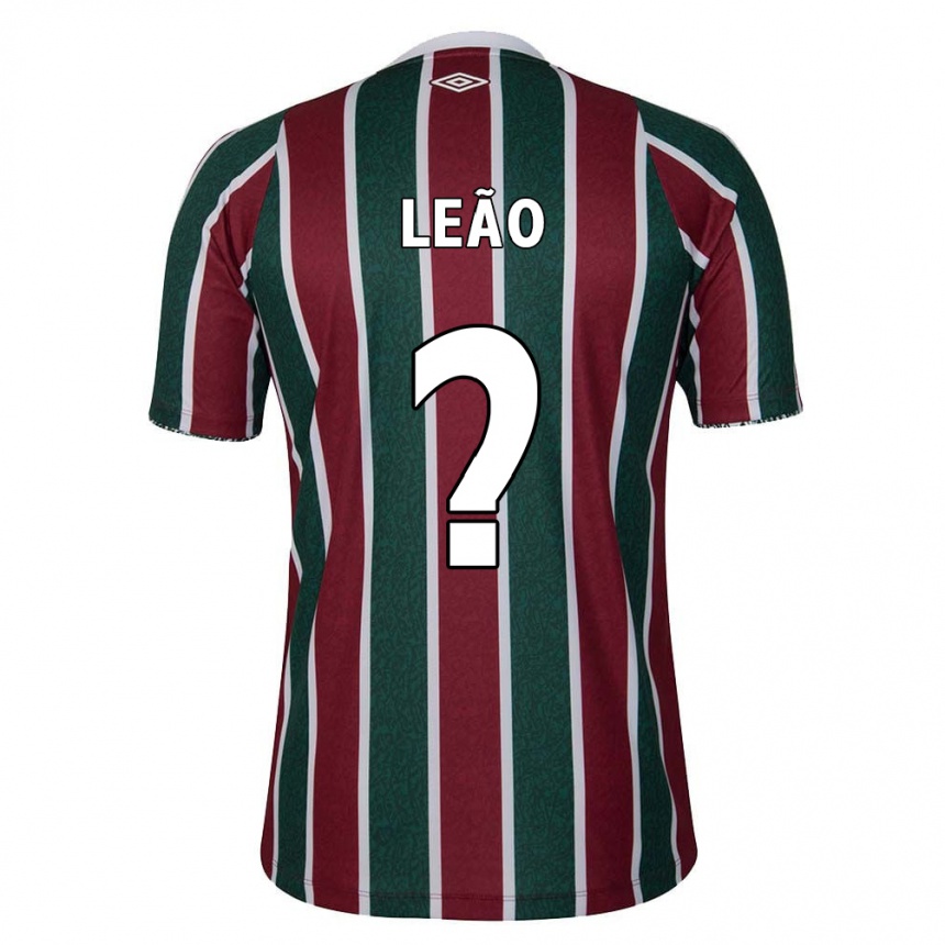 Niño Fútbol Camiseta Caio Leão #0 Verde Granate Blanco 1ª Equipación 2024/25 Argentina