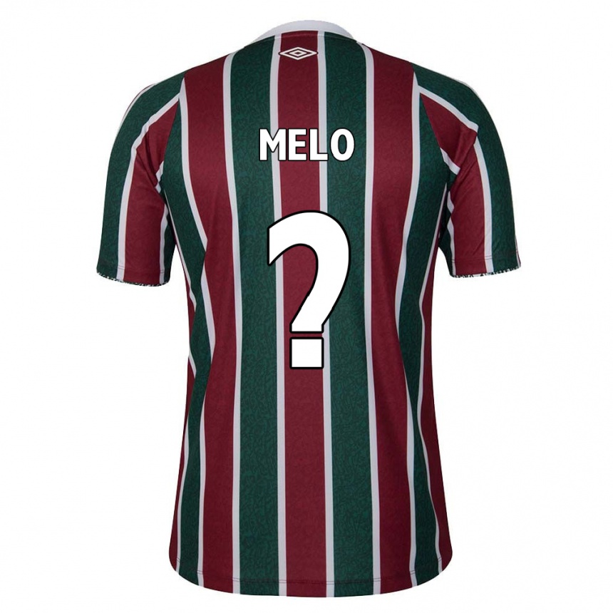 Niño Fútbol Camiseta Davi Melo #0 Verde Granate Blanco 1ª Equipación 2024/25 Argentina