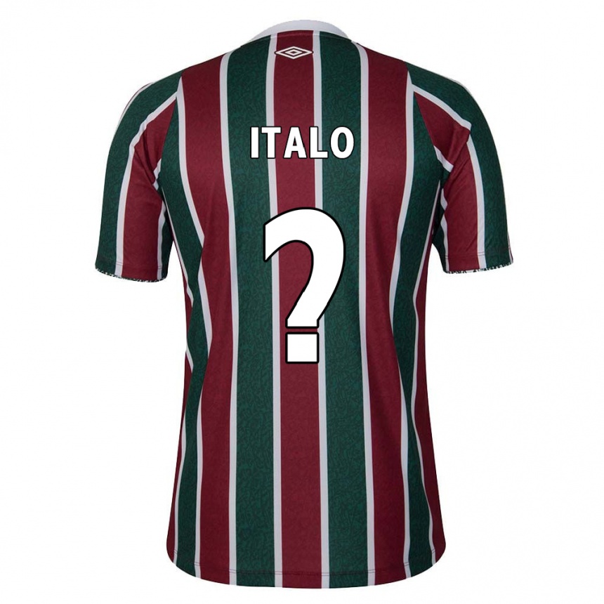 Niño Fútbol Camiseta Italo #0 Verde Granate Blanco 1ª Equipación 2024/25 Argentina