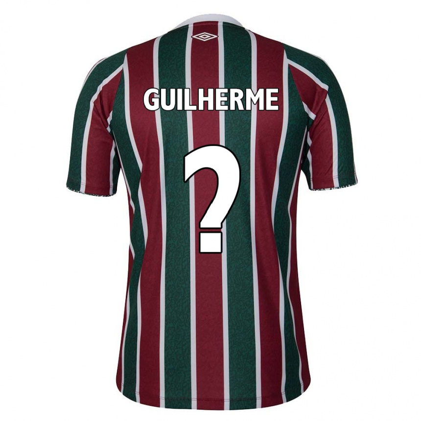 Niño Fútbol Camiseta Luiz Guilherme #0 Verde Granate Blanco 1ª Equipación 2024/25 Argentina