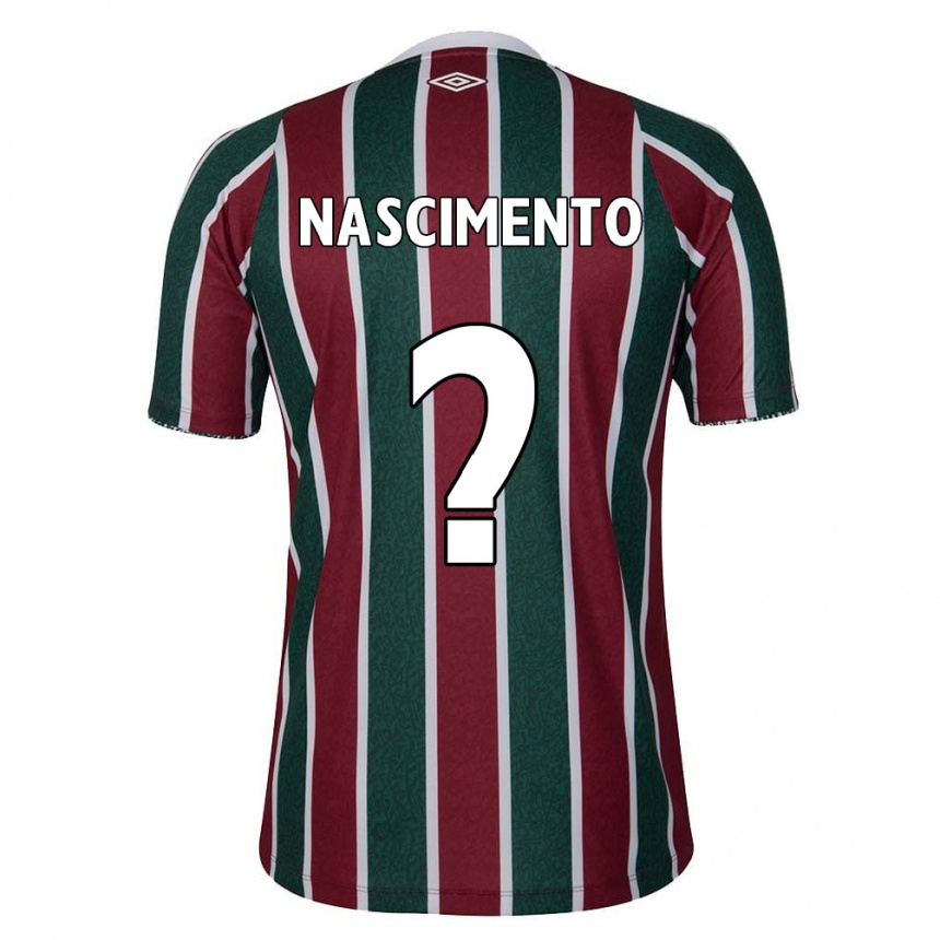 Niño Fútbol Camiseta Hiago Nascimento #0 Verde Granate Blanco 1ª Equipación 2024/25 Argentina