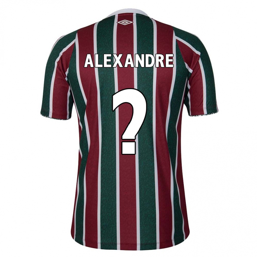 Niño Fútbol Camiseta Alexandre #0 Verde Granate Blanco 1ª Equipación 2024/25 Argentina