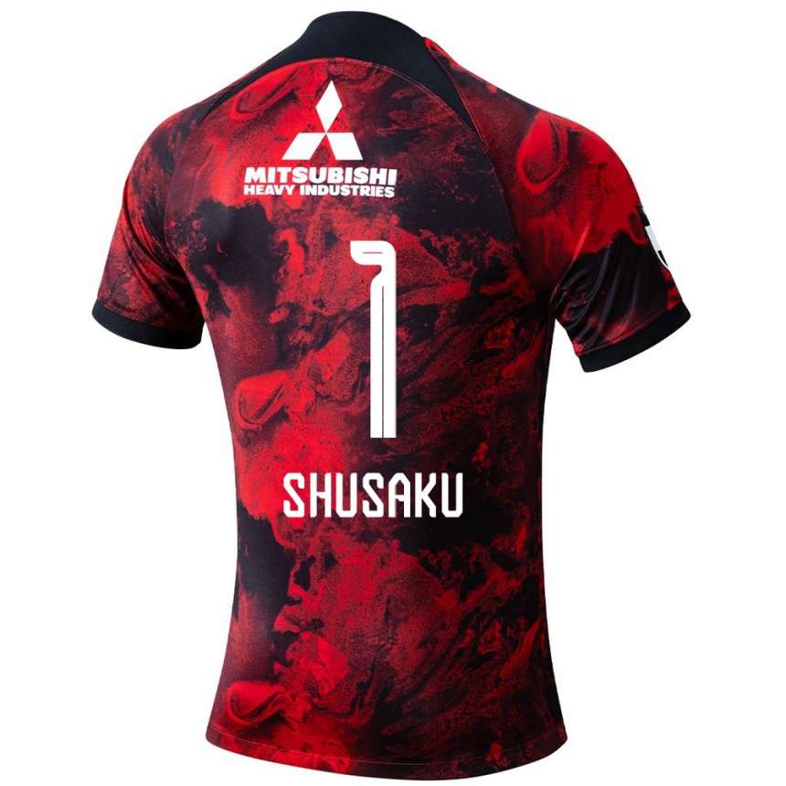 Niño Fútbol Camiseta Shusaku Nishikawa #1 Negro Rojo 1ª Equipación 2024/25 Argentina