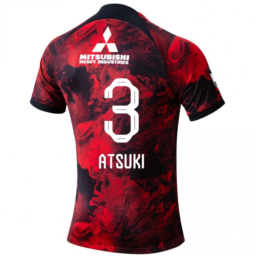 Niño Fútbol Camiseta Atsuki Ito #3 Negro Rojo 1ª Equipación 2024/25 Argentina