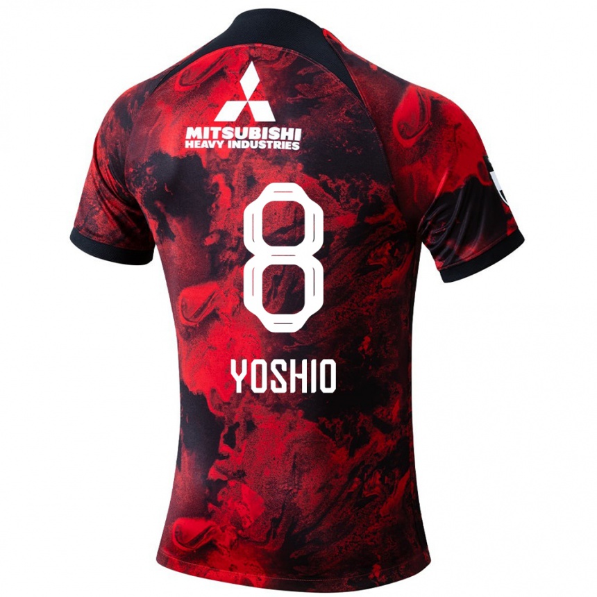 Niño Fútbol Camiseta Yoshio Koizumi #8 Negro Rojo 1ª Equipación 2024/25 Argentina