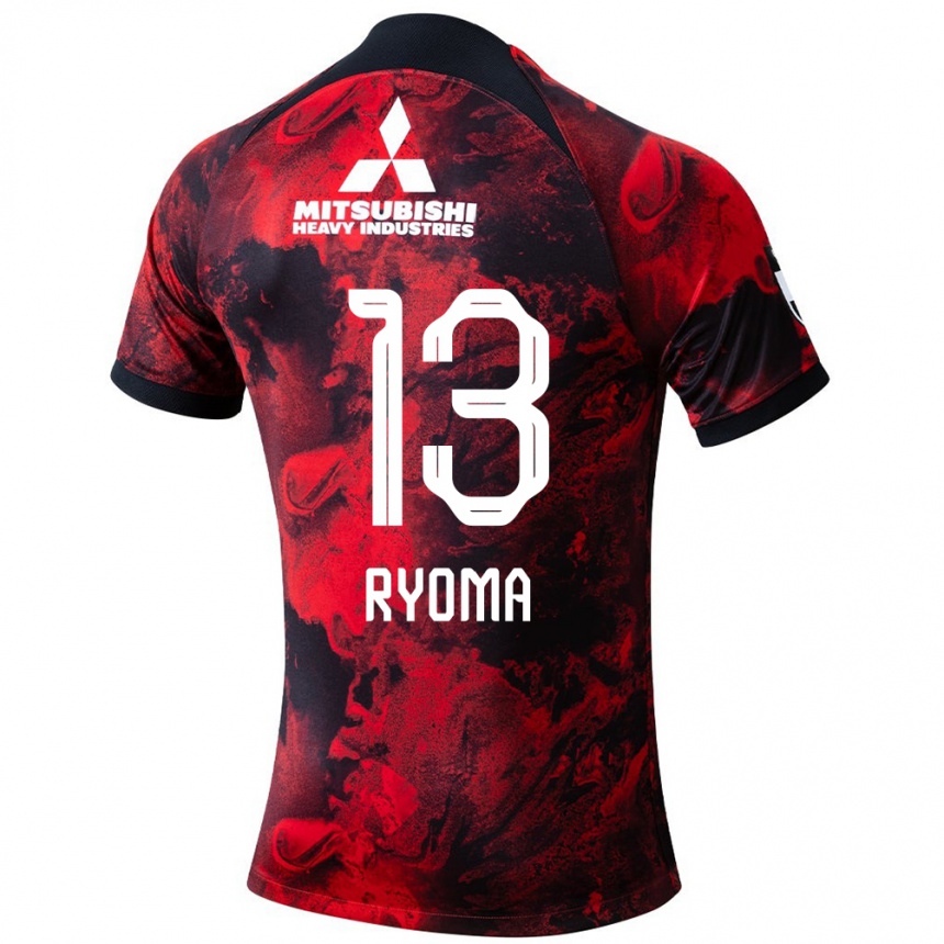 Niño Fútbol Camiseta Ryoma Watanabe #13 Negro Rojo 1ª Equipación 2024/25 Argentina