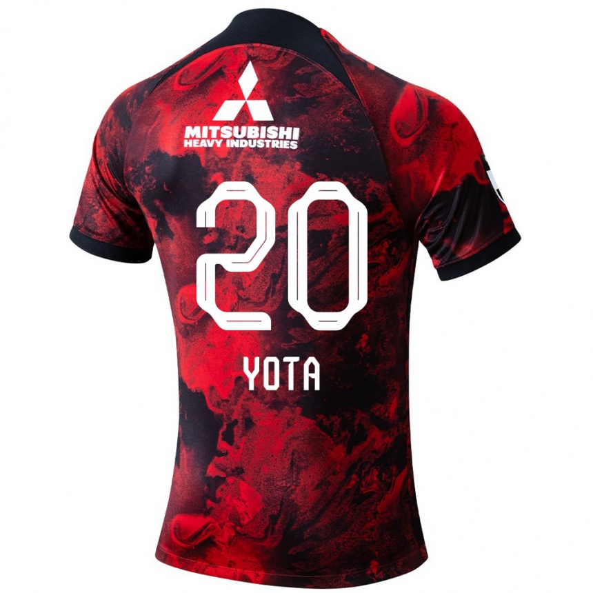 Niño Fútbol Camiseta Yota Sato #20 Negro Rojo 1ª Equipación 2024/25 Argentina