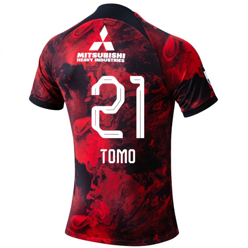 Niño Fútbol Camiseta Tomoaki Okubo #21 Negro Rojo 1ª Equipación 2024/25 Argentina