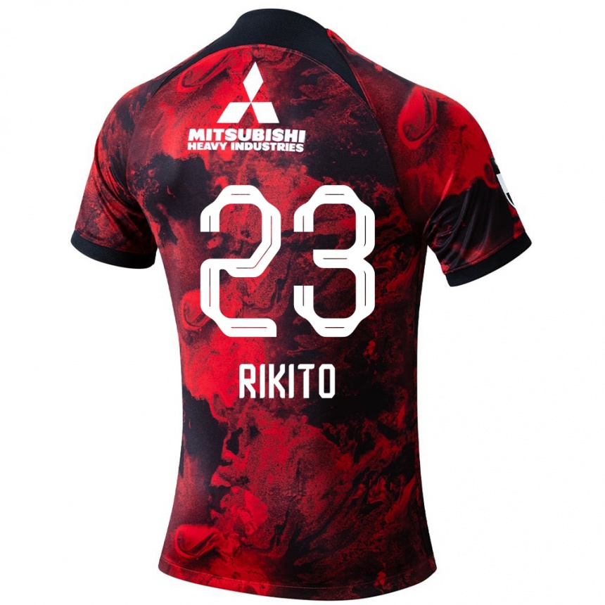 Niño Fútbol Camiseta Rikito Inoue #23 Negro Rojo 1ª Equipación 2024/25 Argentina