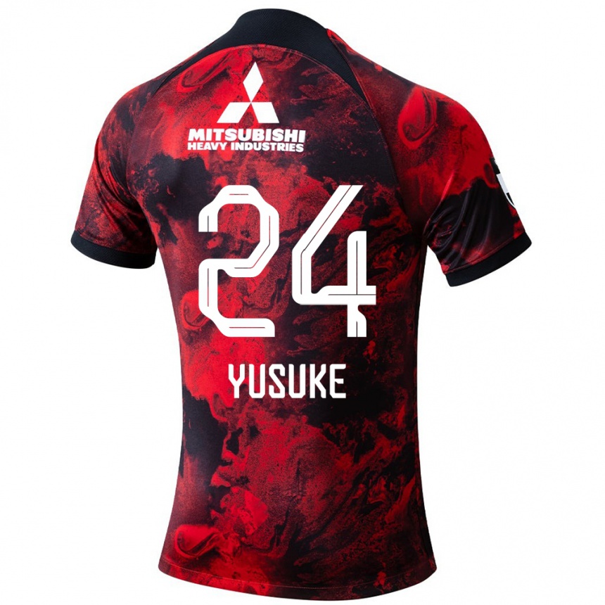 Niño Fútbol Camiseta Yusuke Matsuo #24 Negro Rojo 1ª Equipación 2024/25 Argentina