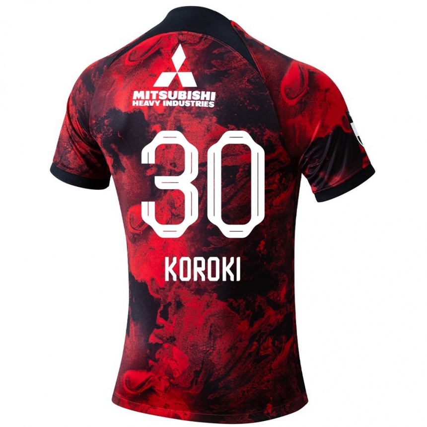 Niño Fútbol Camiseta Shinzo Koroki #30 Negro Rojo 1ª Equipación 2024/25 Argentina