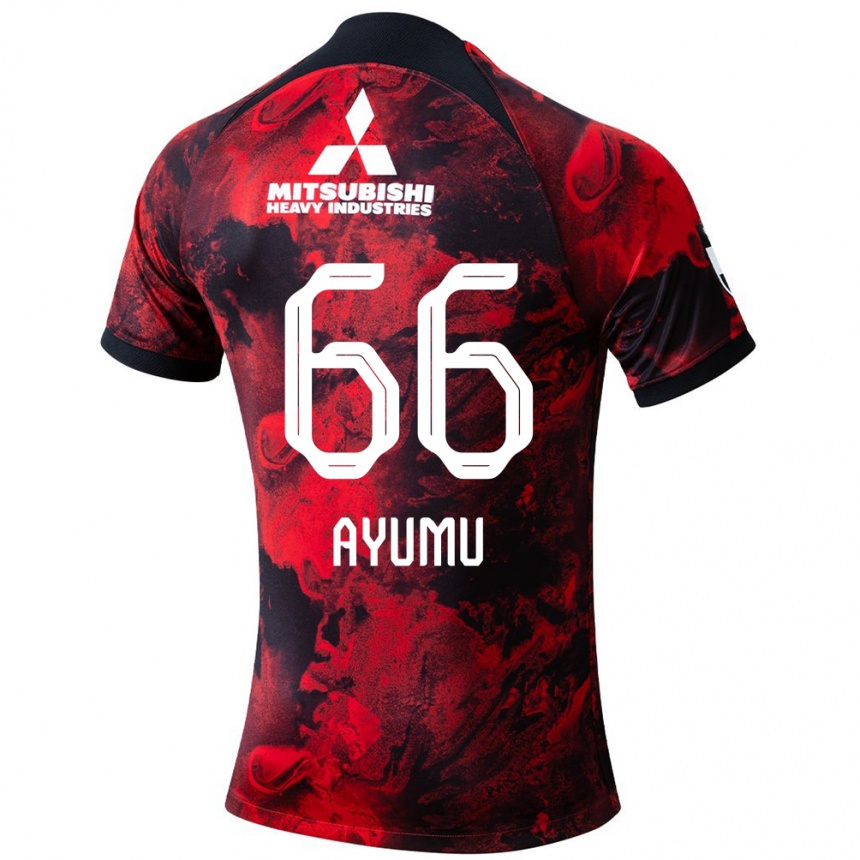 Niño Fútbol Camiseta Ayumu Ohata #66 Negro Rojo 1ª Equipación 2024/25 Argentina