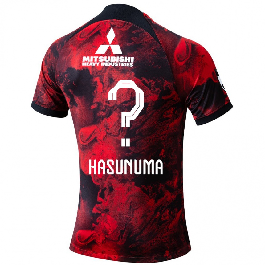 Niño Fútbol Camiseta Shunsuke Hasunuma #0 Negro Rojo 1ª Equipación 2024/25 Argentina