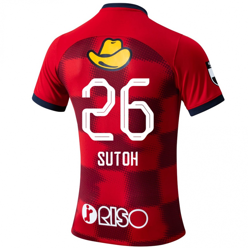 Niño Fútbol Camiseta Naoki Suto #26 Rojo Azul Blanco 1ª Equipación 2024/25 Argentina