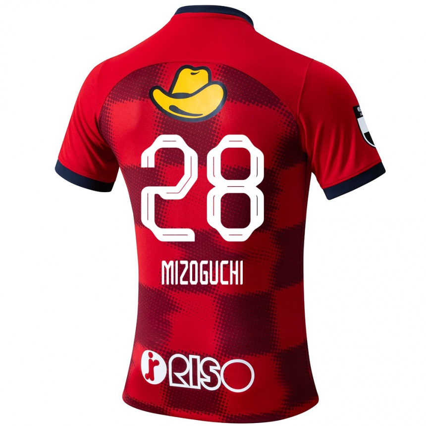 Niño Fútbol Camiseta Shuhei Mizoguchi #28 Rojo Azul Blanco 1ª Equipación 2024/25 Argentina