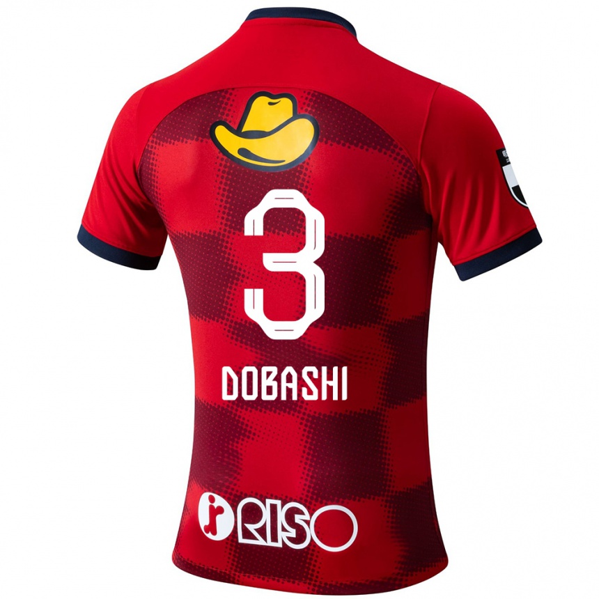 Niño Fútbol Camiseta Ryunosuke Dobashi #3 Rojo Azul Blanco 1ª Equipación 2024/25 Argentina