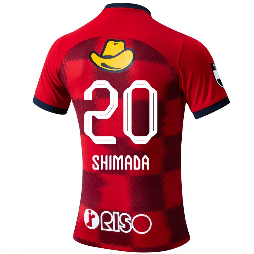 Niño Fútbol Camiseta Victor Shimada #20 Rojo Azul Blanco 1ª Equipación 2024/25 Argentina