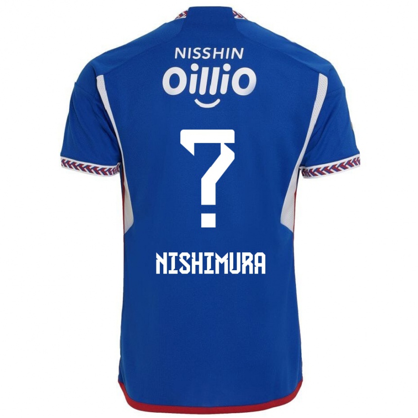 Niño Fútbol Camiseta Takuma Nishimura #0 Azul Blanco Rojo 1ª Equipación 2024/25 Argentina