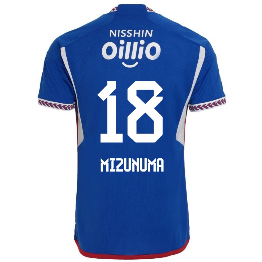 Niño Fútbol Camiseta Kota Mizunuma #18 Azul Blanco Rojo 1ª Equipación 2024/25 Argentina