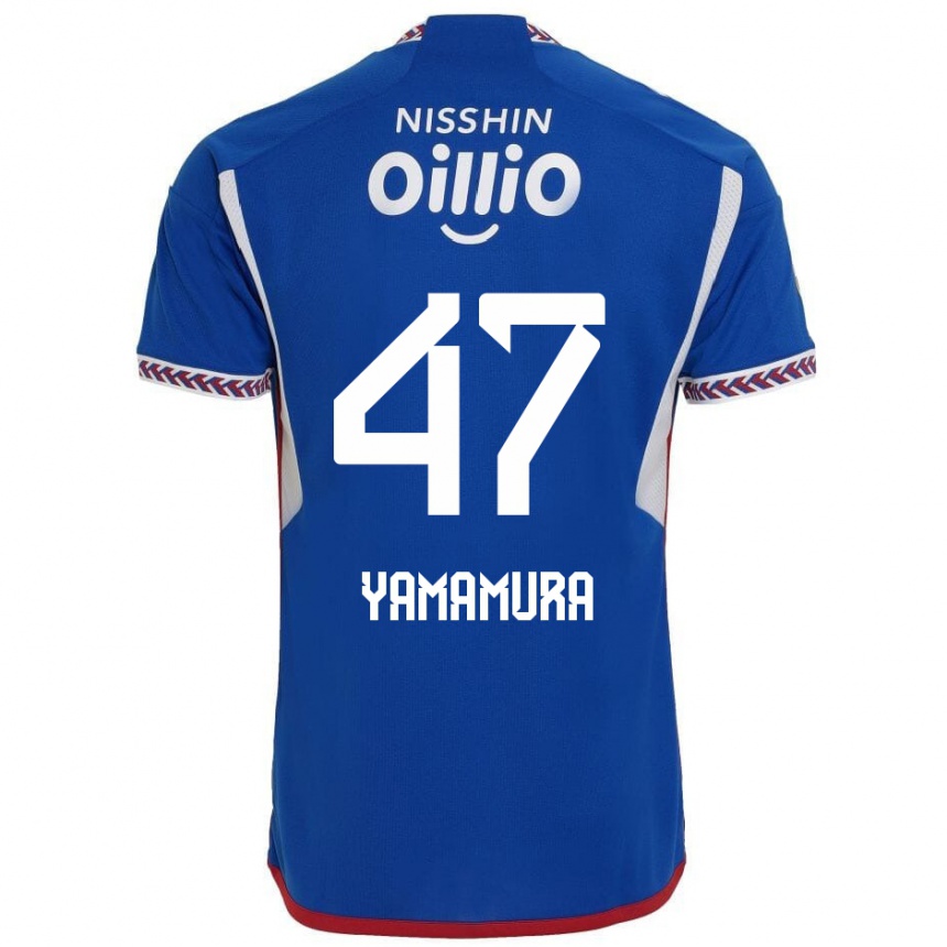 Niño Fútbol Camiseta Kazuya Yamamura #47 Azul Blanco Rojo 1ª Equipación 2024/25 Argentina