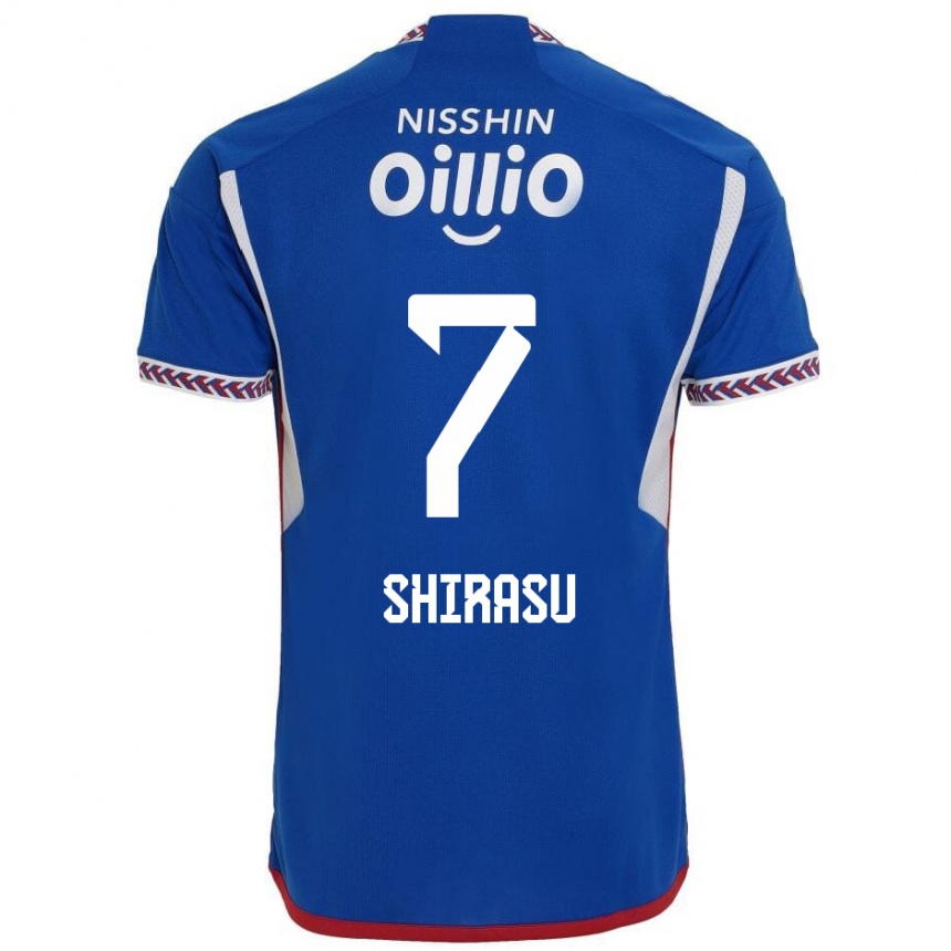 Niño Fútbol Camiseta Kento Shirasu #7 Azul Blanco Rojo 1ª Equipación 2024/25 Argentina