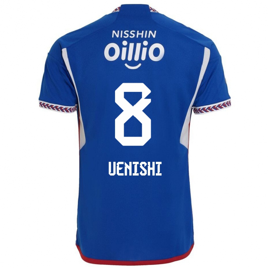 Niño Fútbol Camiseta Haruki Uenishi #8 Azul Blanco Rojo 1ª Equipación 2024/25 Argentina