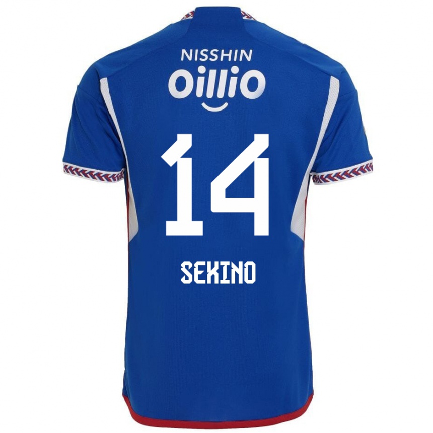 Niño Fútbol Camiseta Aiki Sekino #14 Azul Blanco Rojo 1ª Equipación 2024/25 Argentina