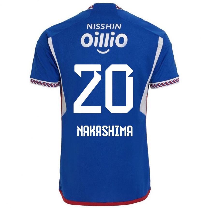 Niño Fútbol Camiseta Rikuto Nakashima #20 Azul Blanco Rojo 1ª Equipación 2024/25 Argentina