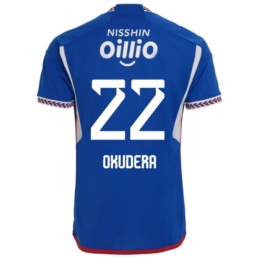 Niño Fútbol Camiseta Minato Okudera #22 Azul Blanco Rojo 1ª Equipación 2024/25 Argentina