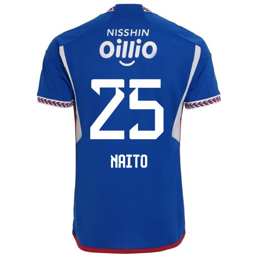 Niño Fútbol Camiseta Kiyomu Naito #25 Azul Blanco Rojo 1ª Equipación 2024/25 Argentina