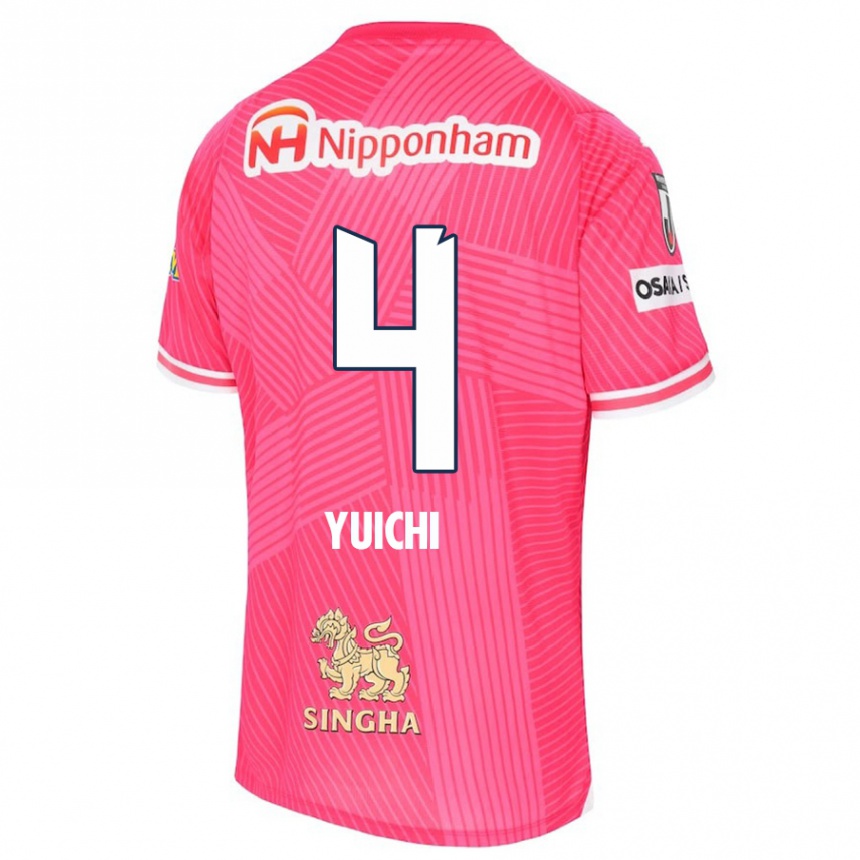 Niño Fútbol Camiseta Yuichi Hirano #4 Rosa Blanco 1ª Equipación 2024/25 Argentina