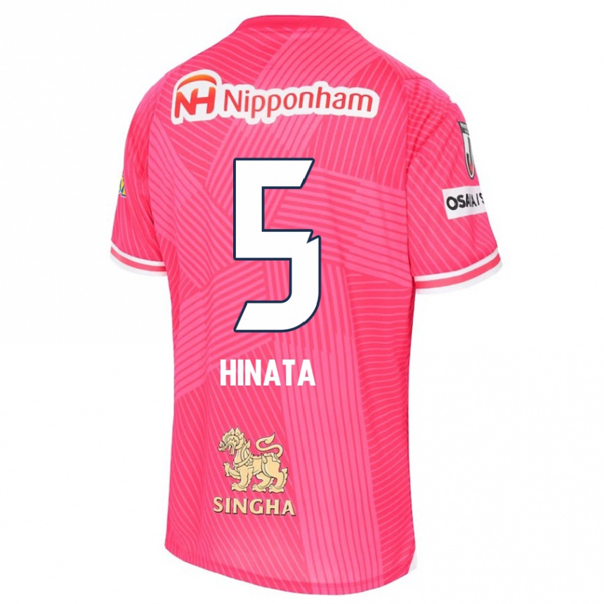 Niño Fútbol Camiseta Hinata Kida #5 Rosa Blanco 1ª Equipación 2024/25 Argentina