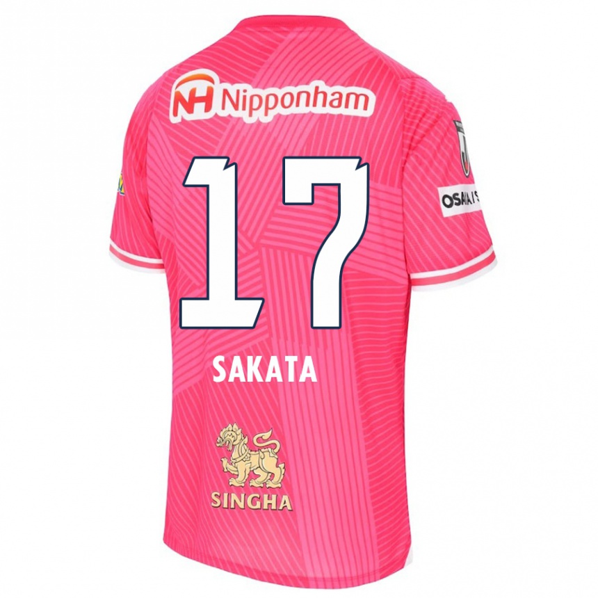 Niño Fútbol Camiseta Reiya Sakata #17 Rosa Blanco 1ª Equipación 2024/25 Argentina