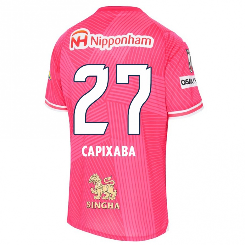 Niño Fútbol Camiseta Capixaba #27 Rosa Blanco 1ª Equipación 2024/25 Argentina