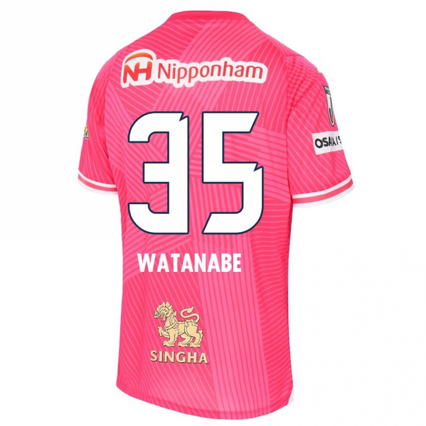 Niño Fútbol Camiseta Ryo Watanabe #35 Rosa Blanco 1ª Equipación 2024/25 Argentina