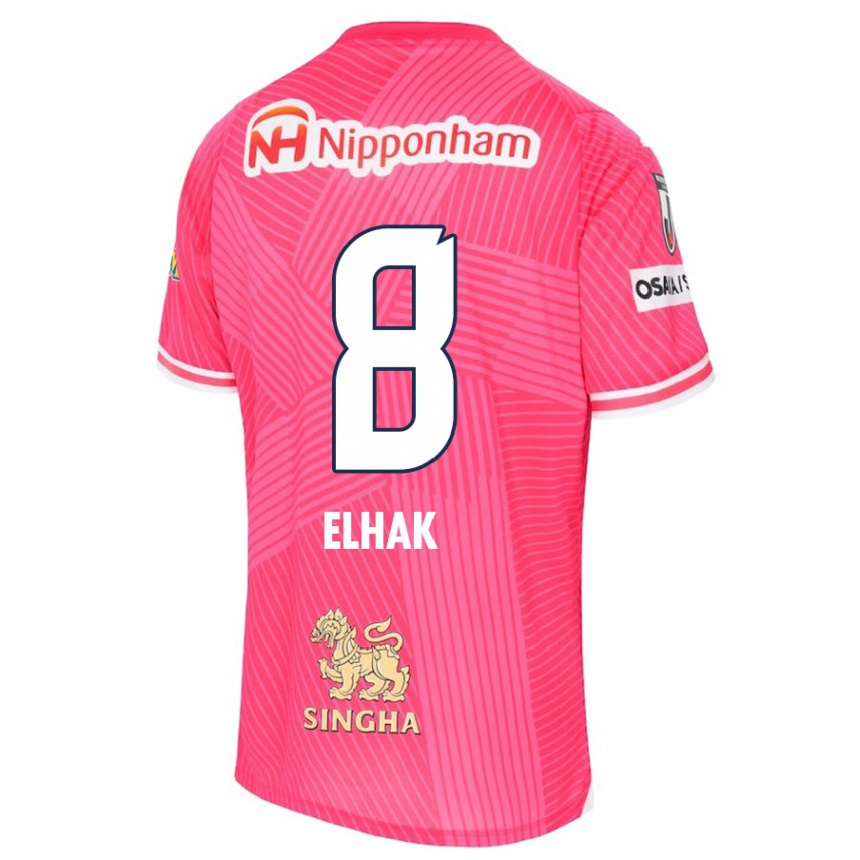 Niño Fútbol Camiseta Akuro Elhak #8 Rosa Blanco 1ª Equipación 2024/25 Argentina