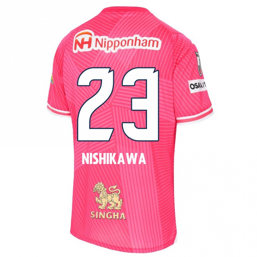 Niño Fútbol Camiseta Hiroki Nishikawa #23 Rosa Blanco 1ª Equipación 2024/25 Argentina