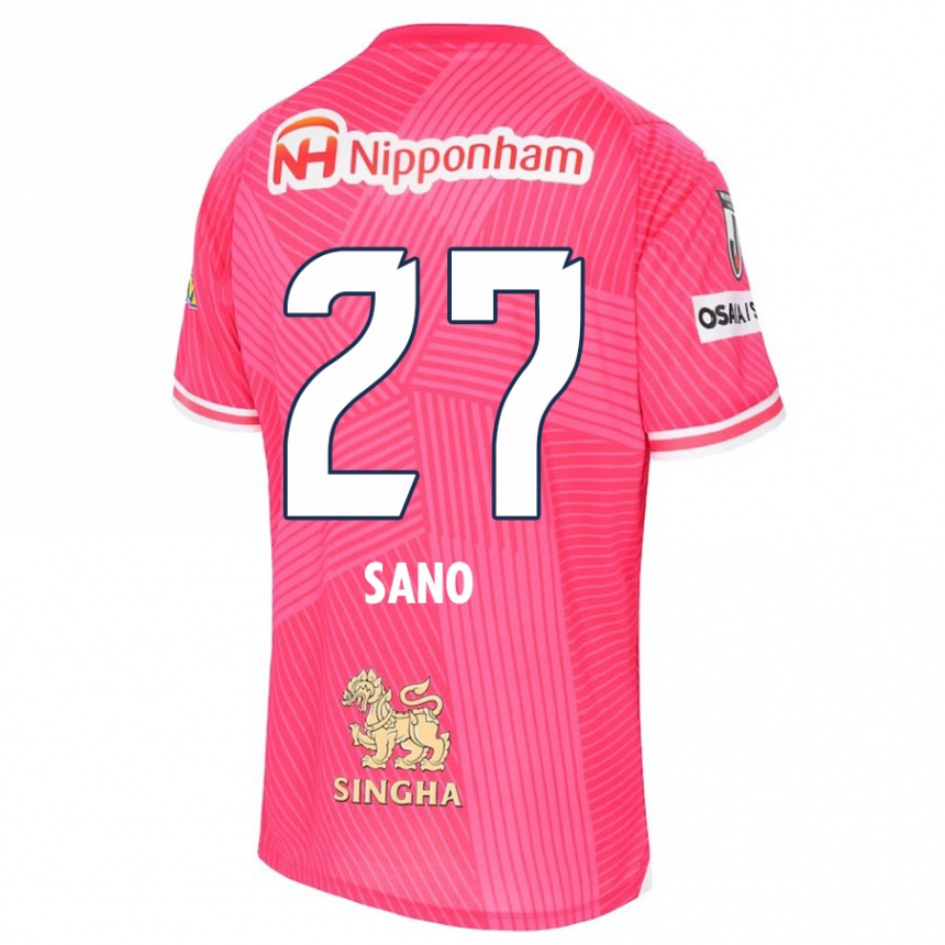 Niño Fútbol Camiseta Taiki Sano #27 Rosa Blanco 1ª Equipación 2024/25 Argentina