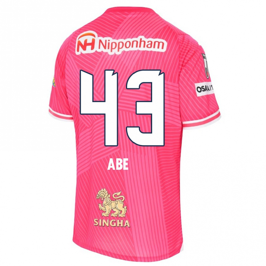 Niño Fútbol Camiseta Yosei Abe #43 Rosa Blanco 1ª Equipación 2024/25 Argentina