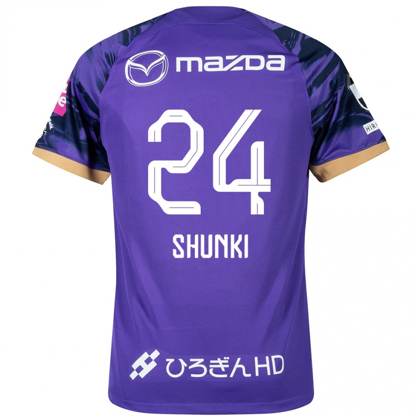 Niño Fútbol Camiseta Shunki Higashi #24 Púrpura Blanco 1ª Equipación 2024/25 Argentina