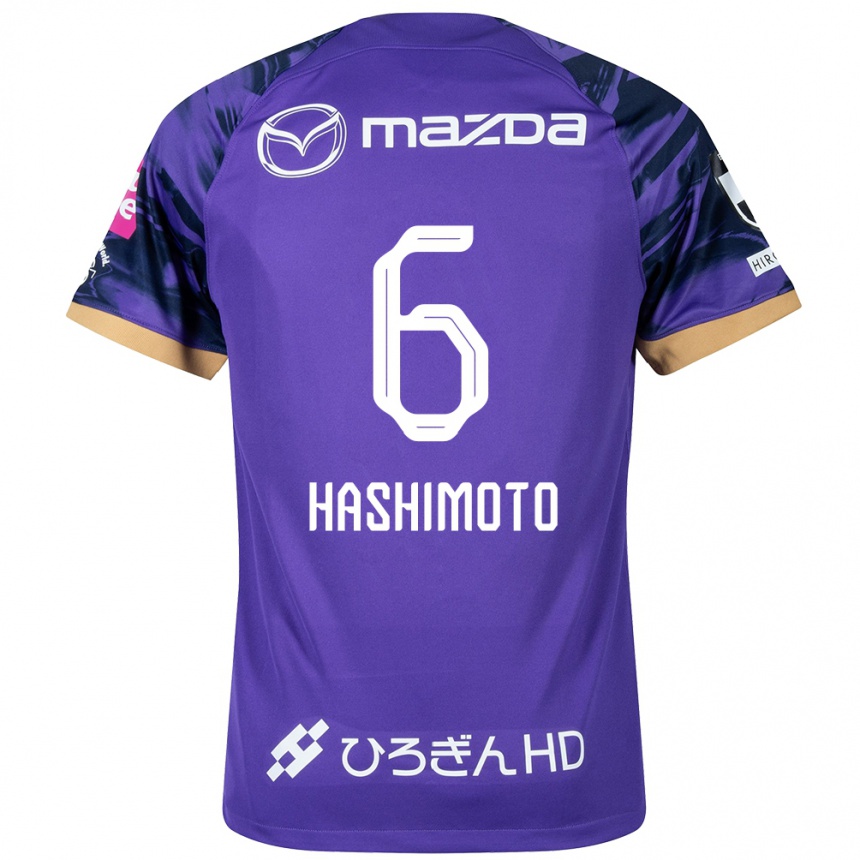 Niño Fútbol Camiseta Hinata Hashimoto #6 Púrpura Blanco 1ª Equipación 2024/25 Argentina