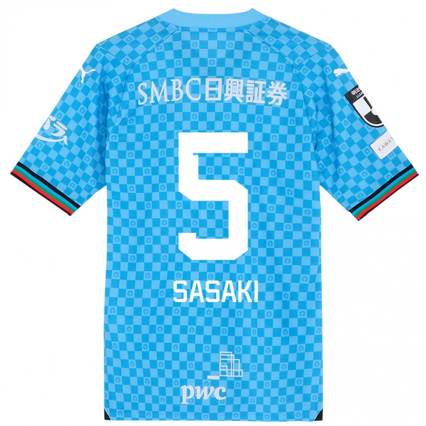 Niño Fútbol Camiseta Asahi Sasaki #5 Azul Celeste 1ª Equipación 2024/25 Argentina