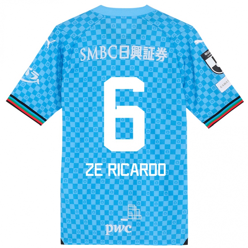 Niño Fútbol Camiseta Zé Ricardo #6 Azul Celeste 1ª Equipación 2024/25 Argentina