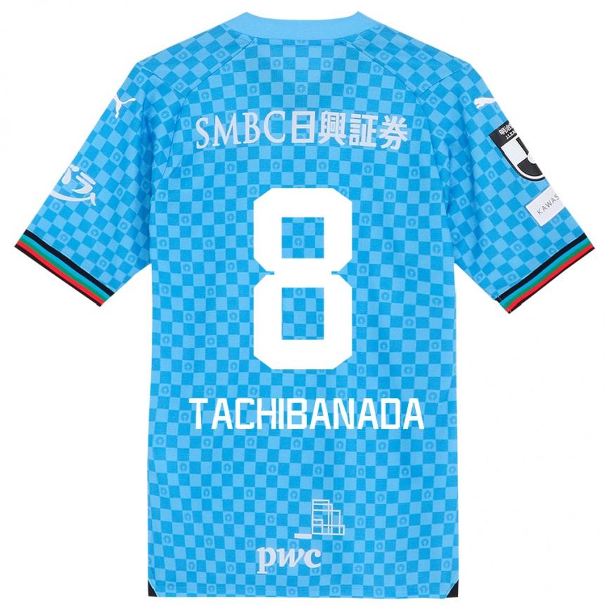 Niño Fútbol Camiseta Kento Tachibanada #8 Azul Celeste 1ª Equipación 2024/25 Argentina