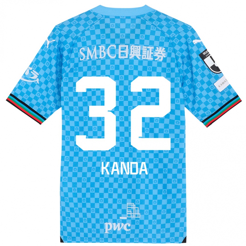 Niño Fútbol Camiseta Soma Kanda #32 Azul Celeste 1ª Equipación 2024/25 Argentina