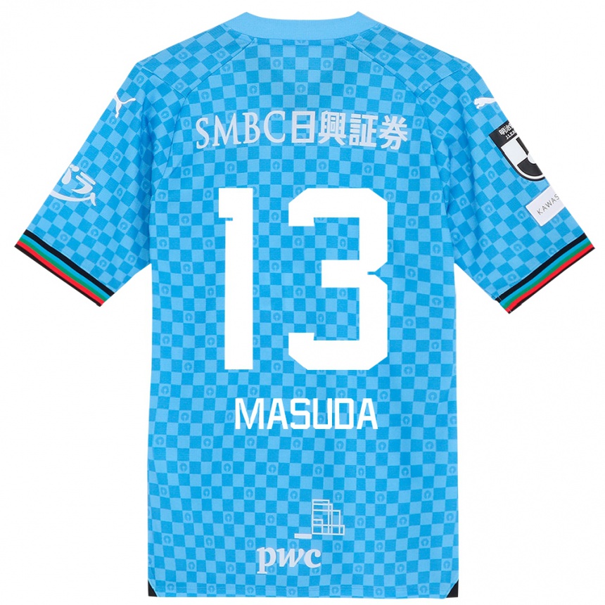 Niño Fútbol Camiseta Hinata Masuda #13 Azul Celeste 1ª Equipación 2024/25 Argentina