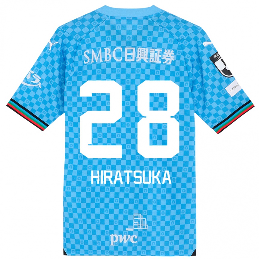 Niño Fútbol Camiseta Hayato Hiratsuka #28 Azul Celeste 1ª Equipación 2024/25 Argentina