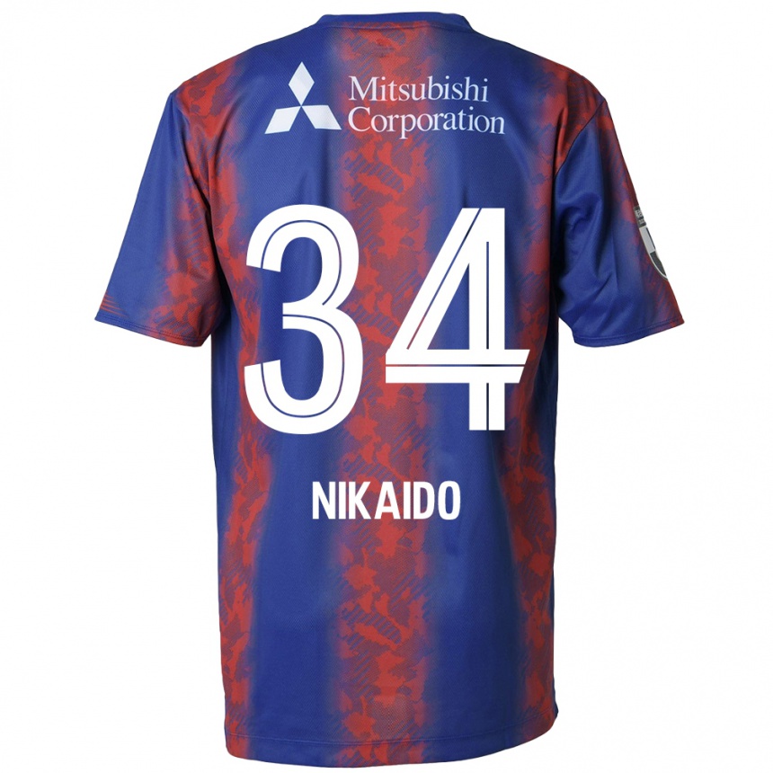 Niño Fútbol Camiseta Rintaro Nikaido #34 Azul Rojo 1ª Equipación 2024/25 Argentina